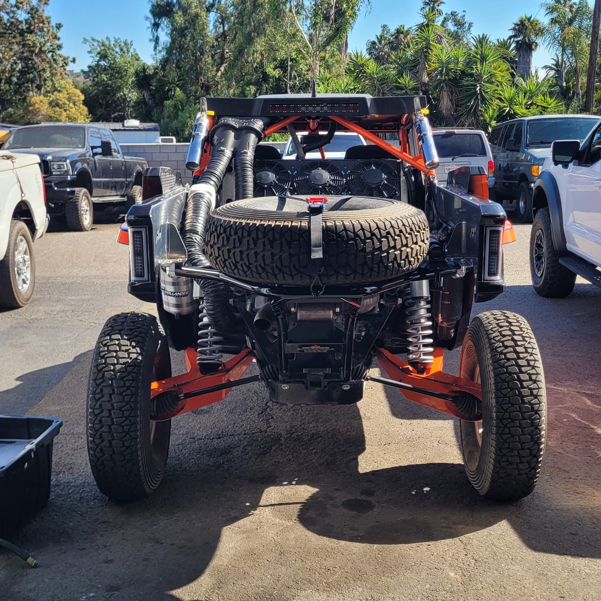 Speed UTV Weld-on rear bumper with Y-Strap and tire stop