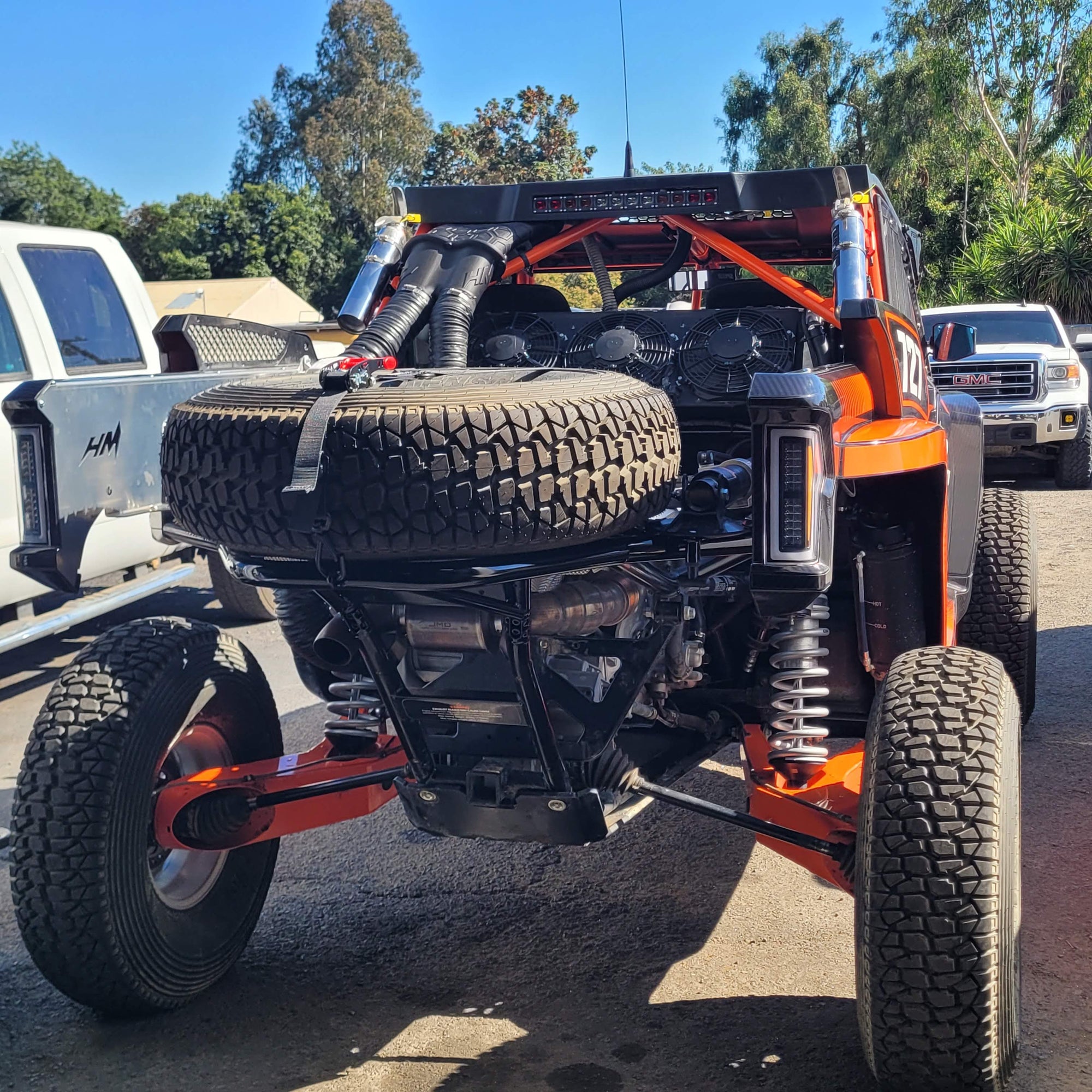 Speed UTV Weld-on rear bumper with Y-Strap and tire stop