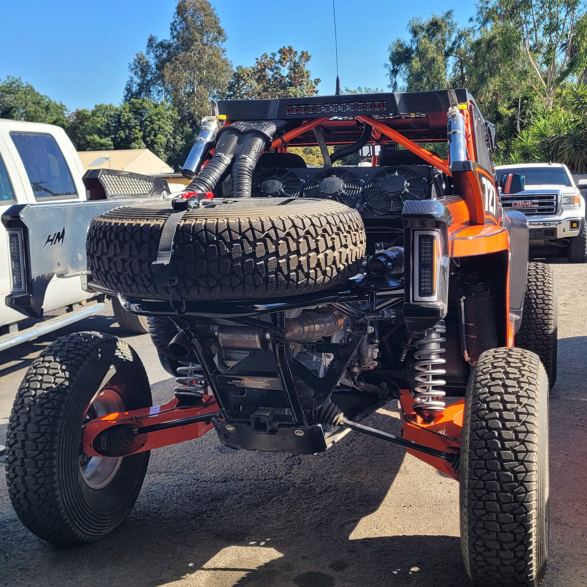 Speed UTV Weld-on rear bumper with Y-Strap and tire stop