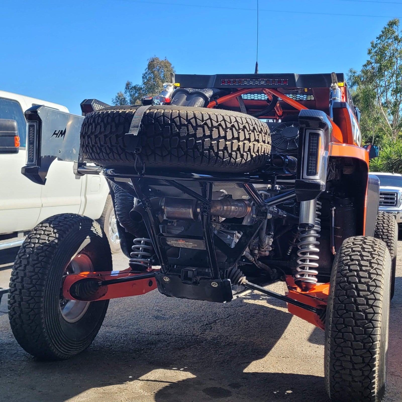 Speed UTV Weld-on rear bumper with Y-Strap and tire stop
