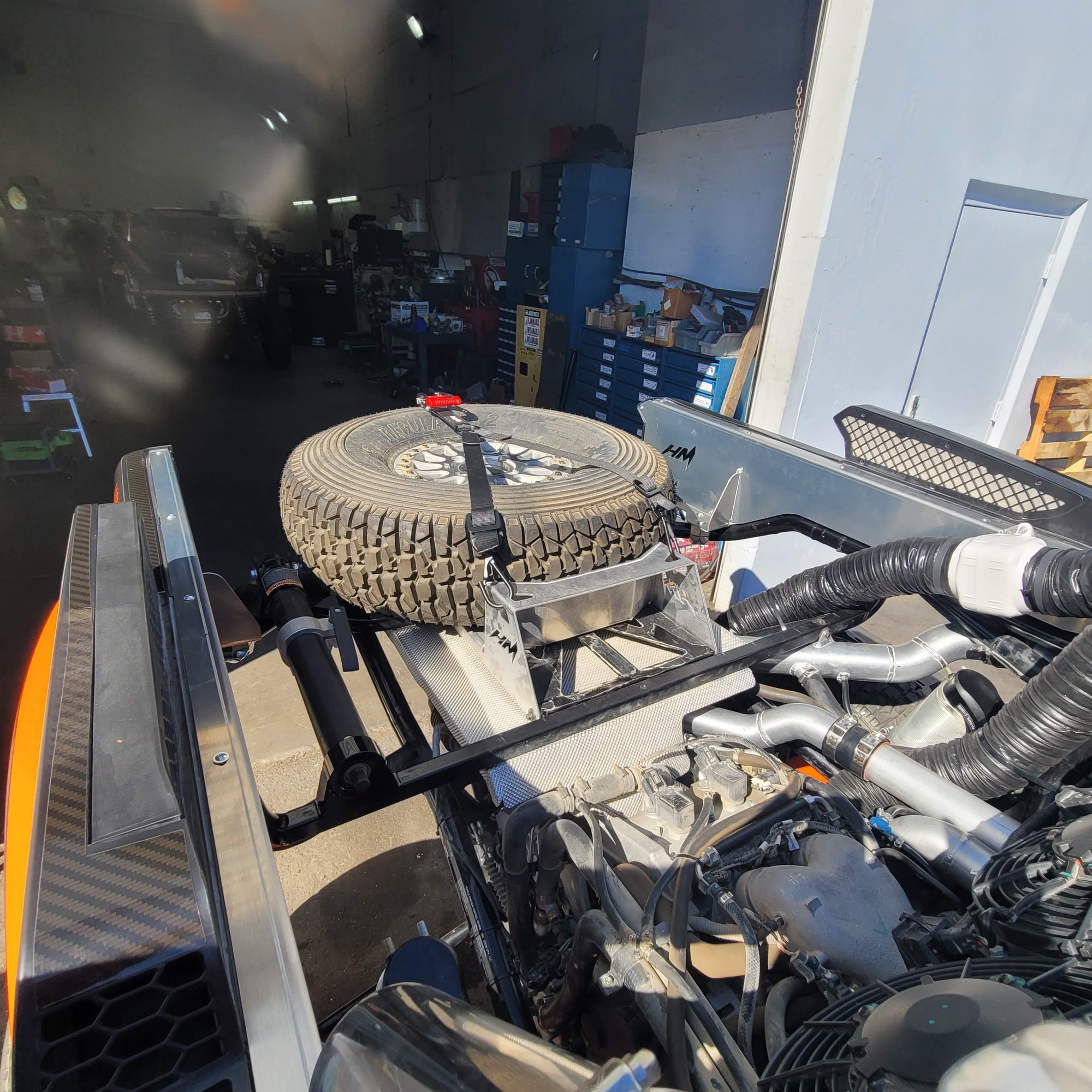 Speed UTV Weld-on rear bumper with Y-Strap and tire stop