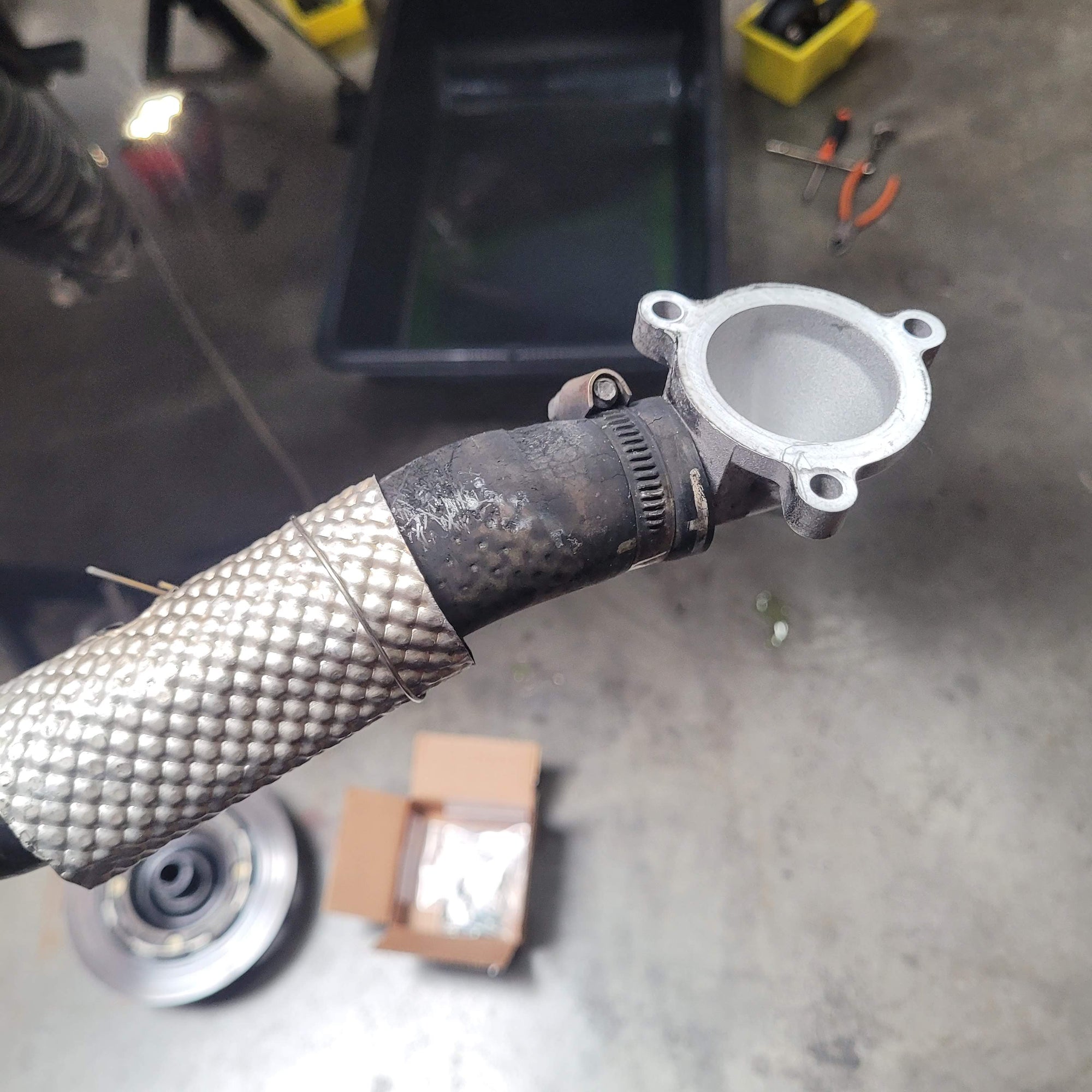 Billet Speed UTV Water Thermostat housing and Aluminum tube