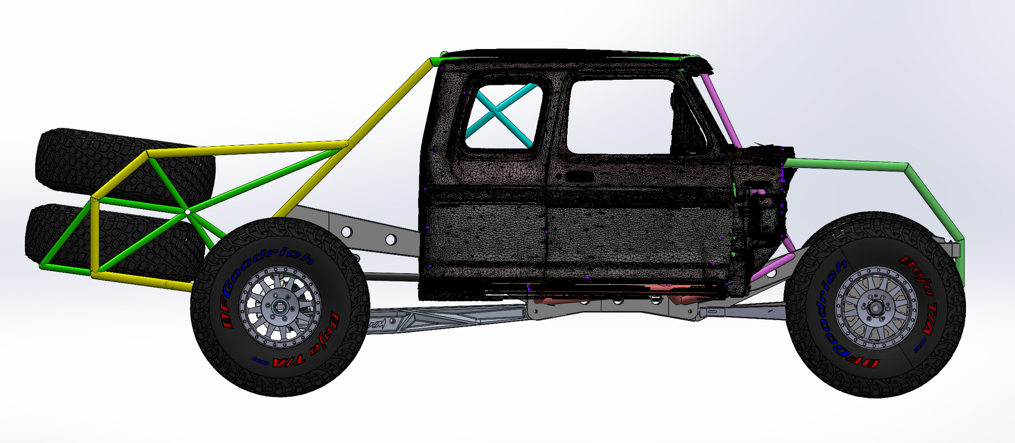 Equal length TTB 4wd Prerunner Rolling Chassis